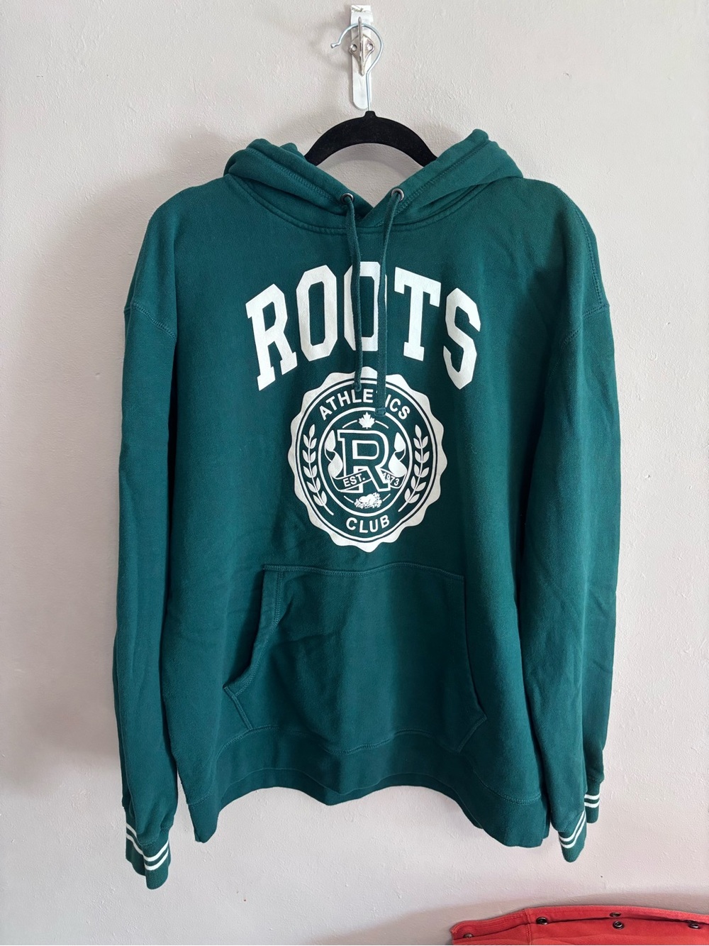 Roots Teal Green Athletics Logo Hoodie